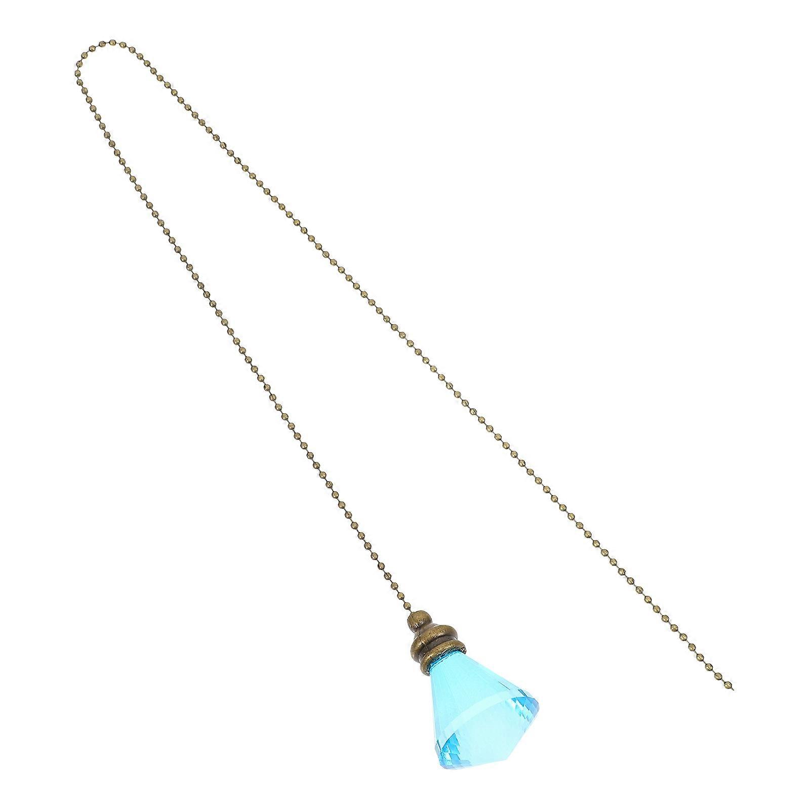 Fan Pull Chain Extender Glass Charm Pendant for Ceiling Light Use