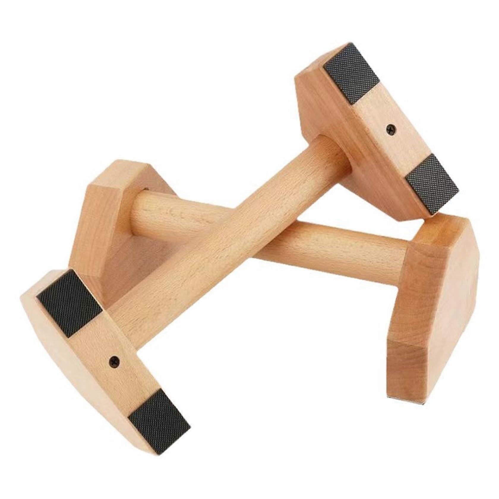 Pushup Stand 10Inch Wooden Push Up Bar, Wooden Parallettes Handle Stands, Handles for Floor