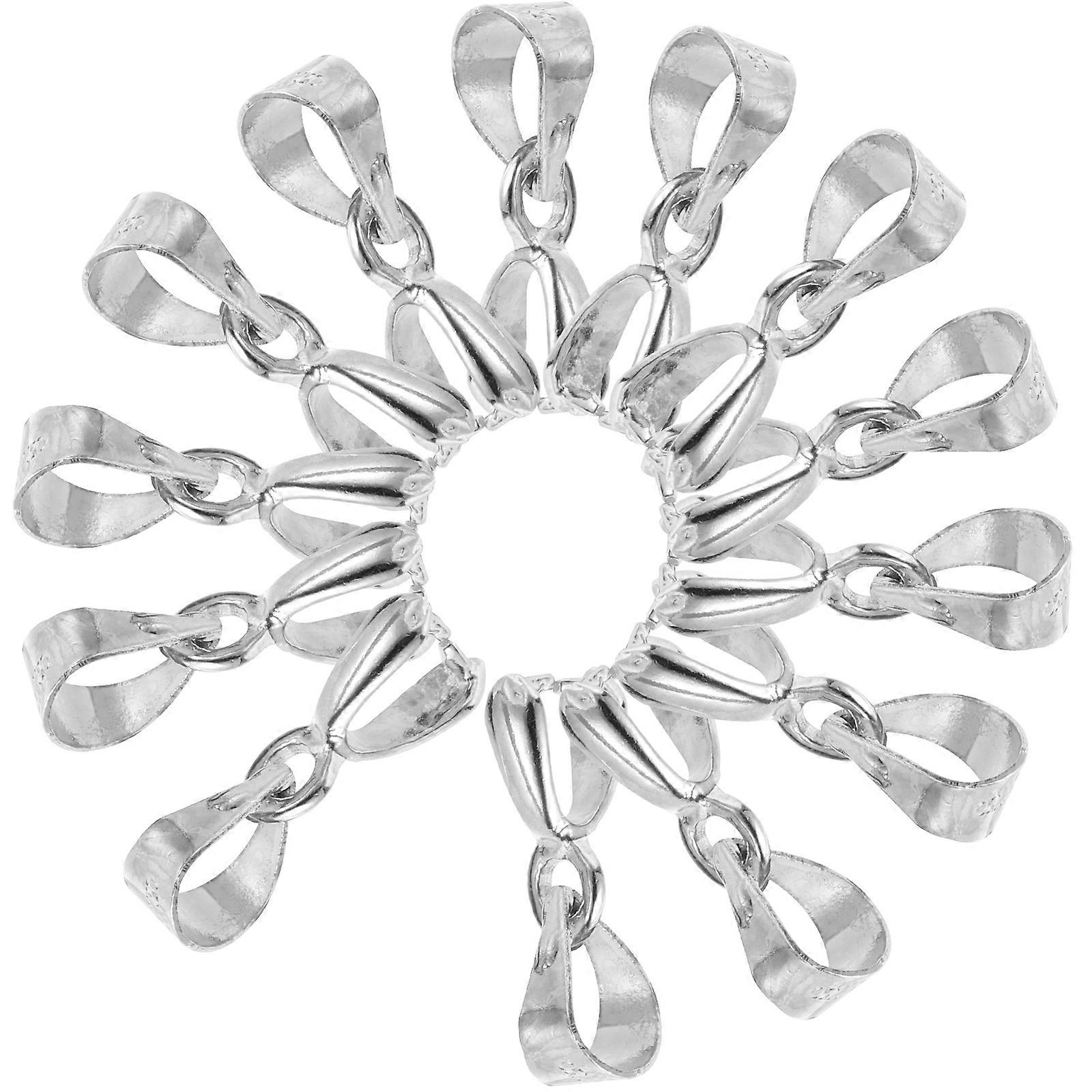 Connector For Necklace And Bracelet DIY Projects 400Pcs Silver Pendant Buckles Unique Shape Ideal For Crafting