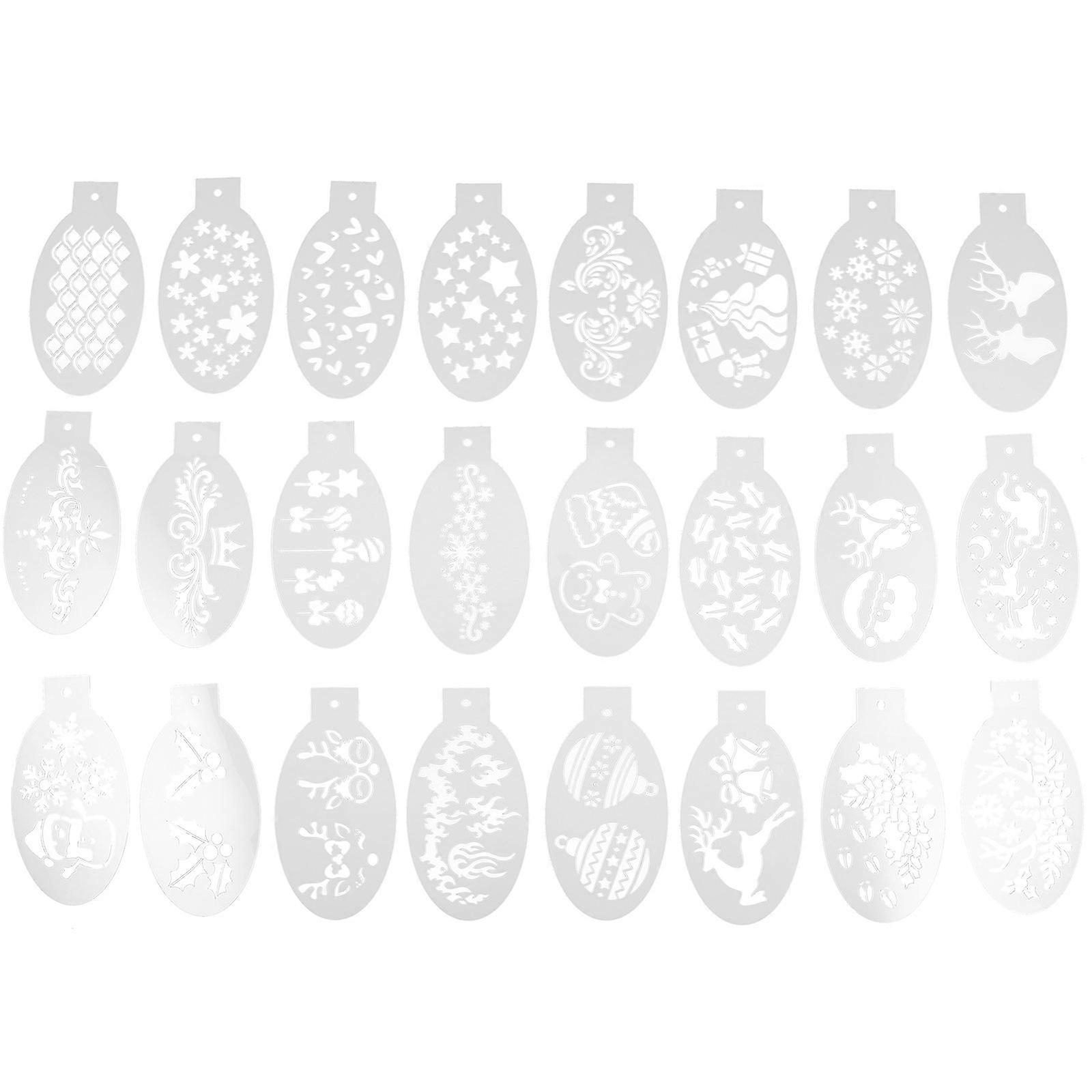 Face Paint Stencils Silver for Face Painting Templates 24Pcs for DIY Projects