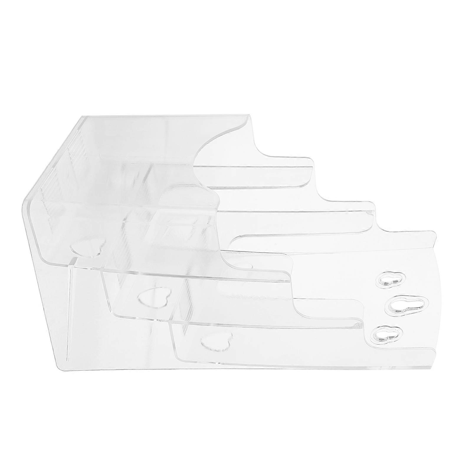 Brochure Holder Wall Mount for Display 2Pcs Clear Acrylic File Rack