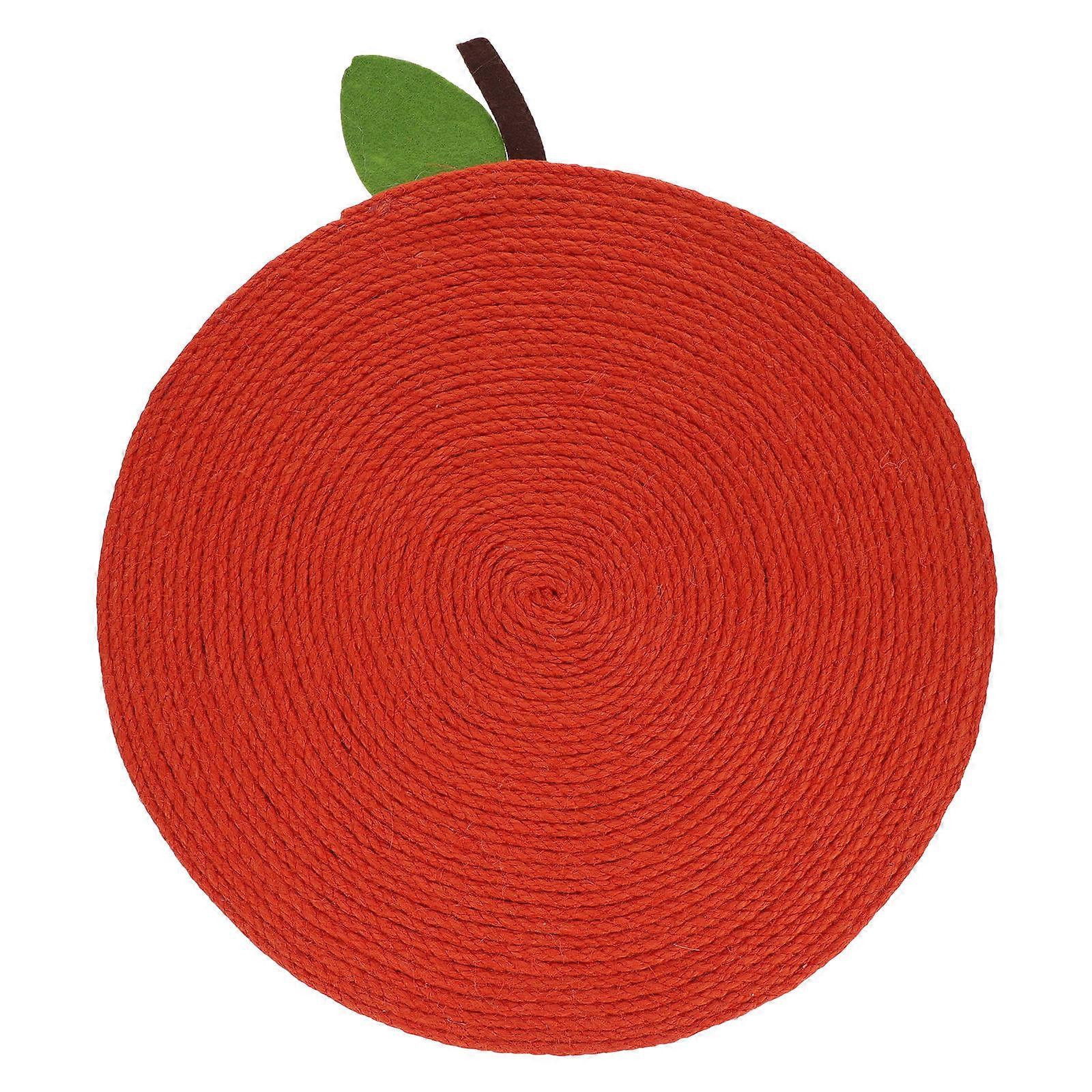 Cat Scratching Mat Cat Scratcher Pad For Cats 35X30X1CM Orange Round Shape Prevent Furniture Damage 1Pc