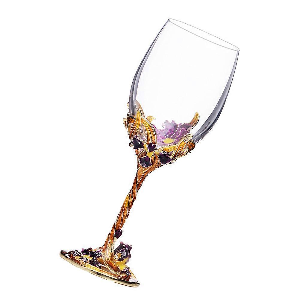 Vintage Goblet Glasses Clear Glass Goblet Transparent for Dinner Party Easy to Clean 8.5×2.6×2.6in Functional and Decorative 1Pack
