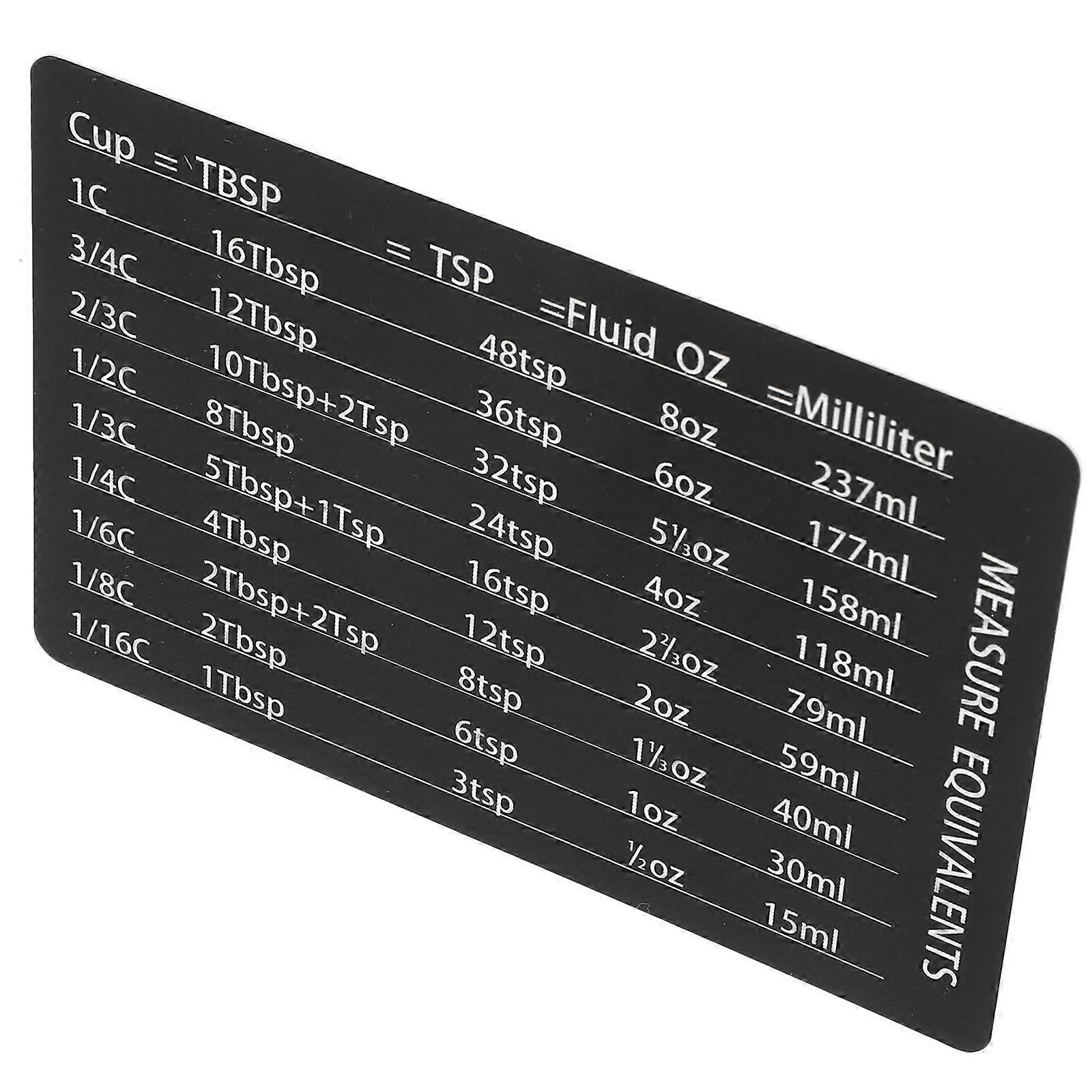 Conversion Chart for Cooking Kitchen Conversion Magnet Magnetic 2Pcs