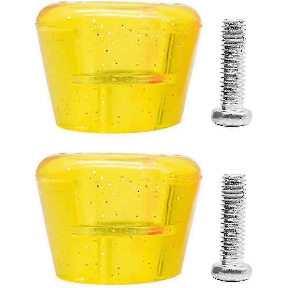 Roller Skate Toe Stoppers,1 Pair Universal PU Roller Skate Toe Stops Plugs Brake Block with Screws hwy