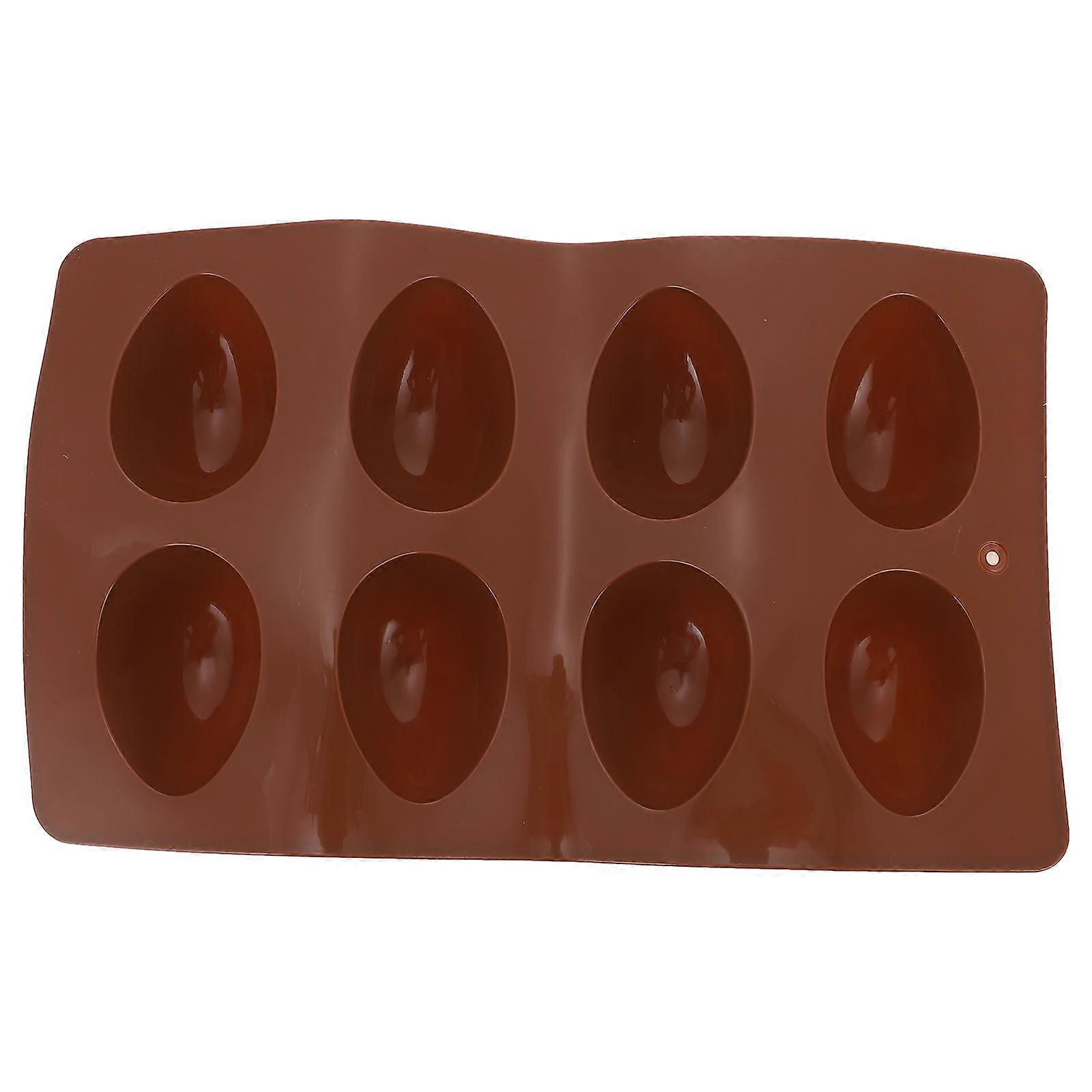 Chocolate Candy Moulds 2Pcs Silicone Easter Egg Tray for DIY Baking