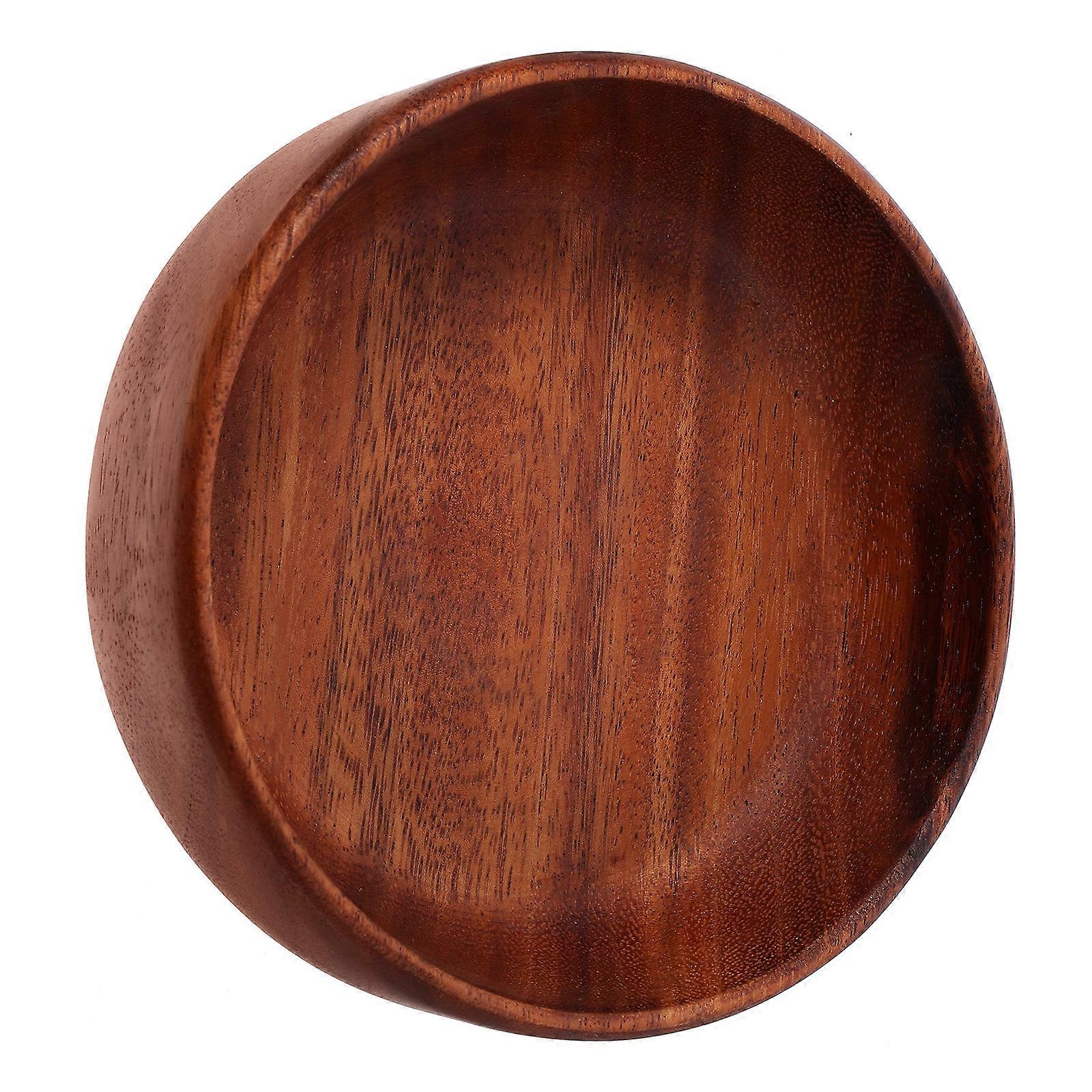 3Pcs Round Wooden Salad Mixing Bowl Food Storage Tray For Home Office Party 16X16X4.5CM Unique Natural Solid Wood