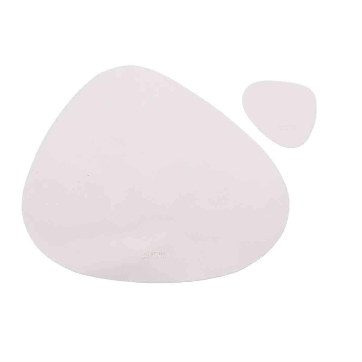 White Placemat for Heat Resistant Protection Use Irregular Shape