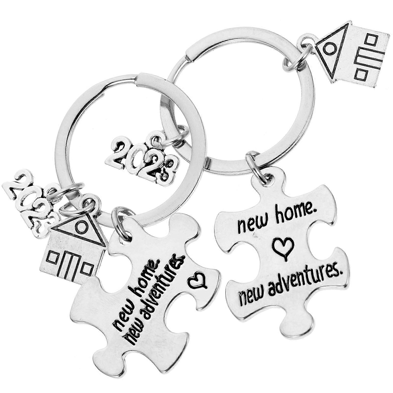 New Home Keychain 4Pairs Silver for All Durable Zinc Alloy Unique Commemorative Meaning
