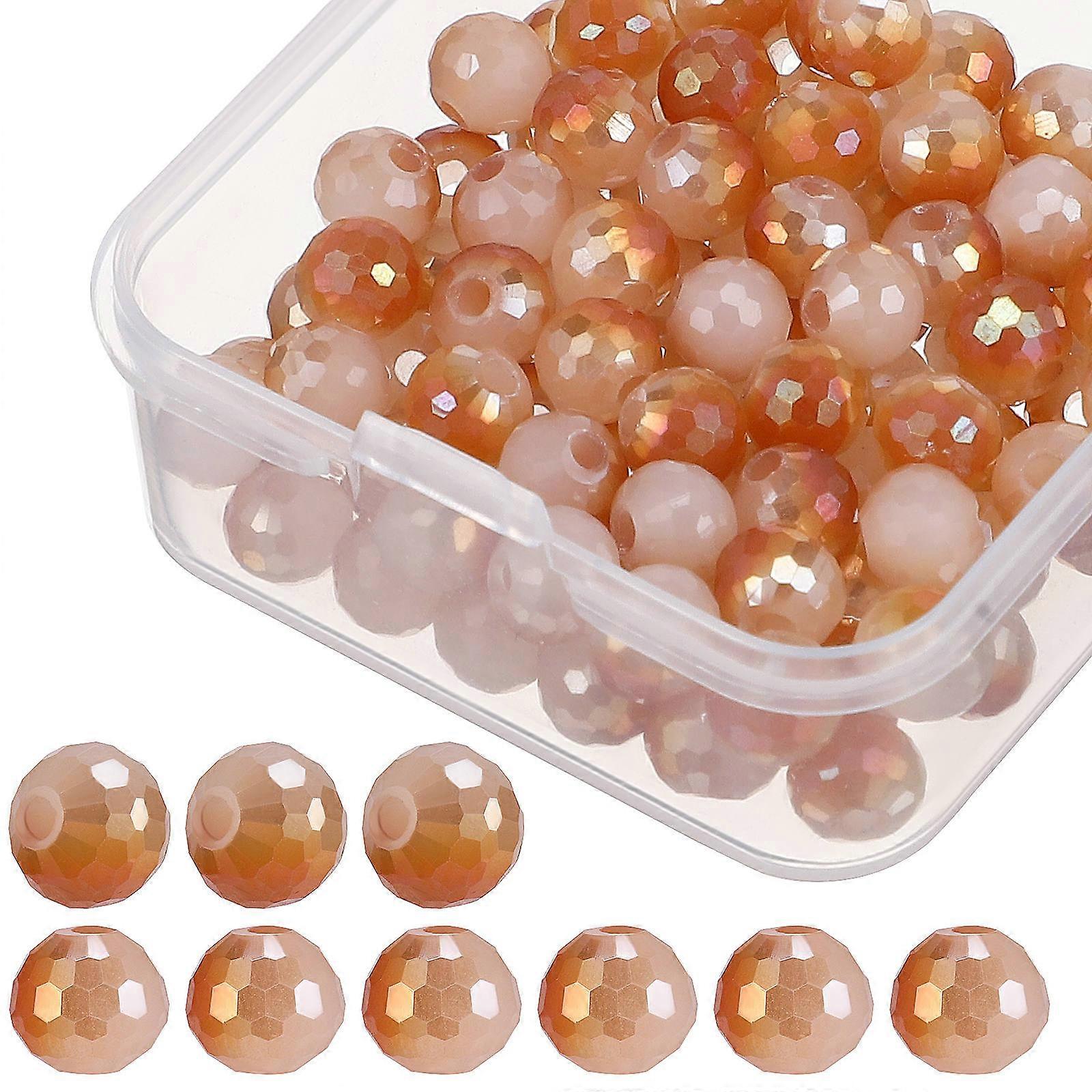 Loose Glass Beads for Craft Use 200Pcs Crystal Beads Assorted Color