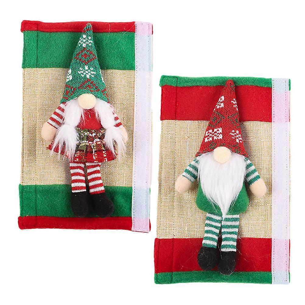 Christmas Refrigerator Door Handle Covers for Decor 4Pcs Polyester Handle Gloves