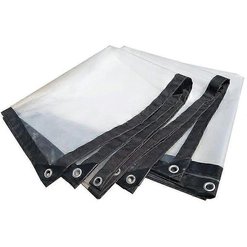 Minglan Waterproof Tarpaulin With Eyelets, Transparent,  Foldable