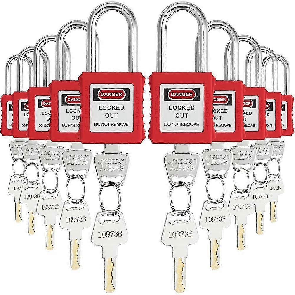 Lockout Tagout Locks Set,10 PCS Safety Lockout Padlocks,Lock Out Tag Out Safety Padlocks for Electrical Lockout Tag Out 25-26