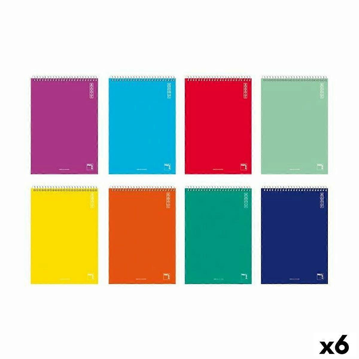 Set of exercise books Pacsa BASIC Quarto 80 Sheets 10 Pieces (6 Units)