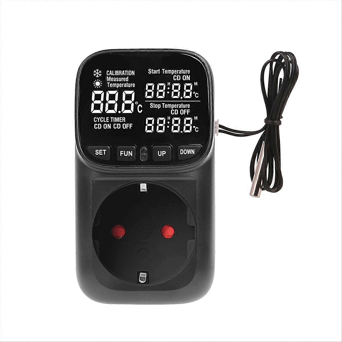 Digital Temperature Controller Socket with Timer Switch Heating Cooling for Refrigerator Aquaculture