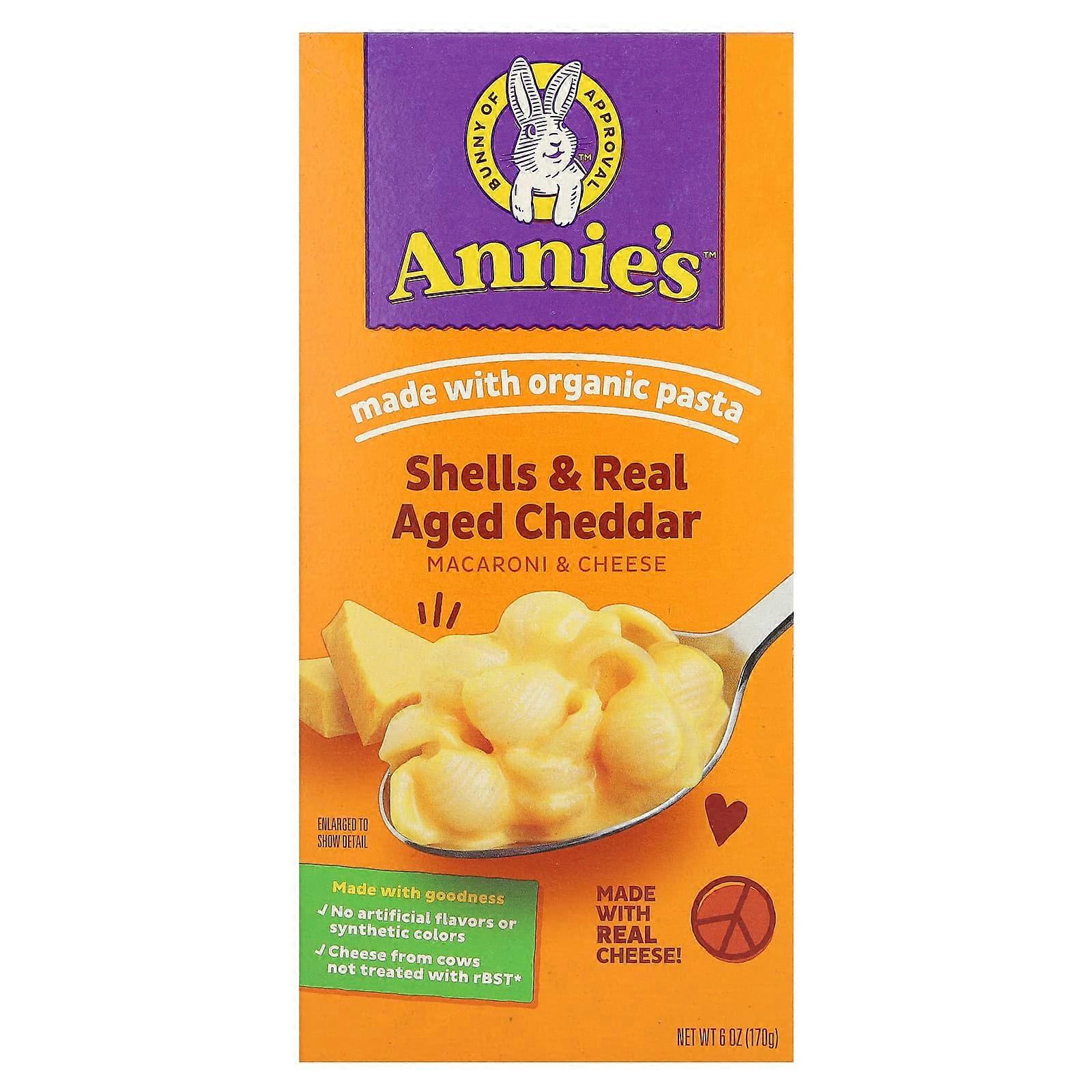 Macaroni & Cheese, Shells & Real Aged Cheddar, 6 oz (170 g)