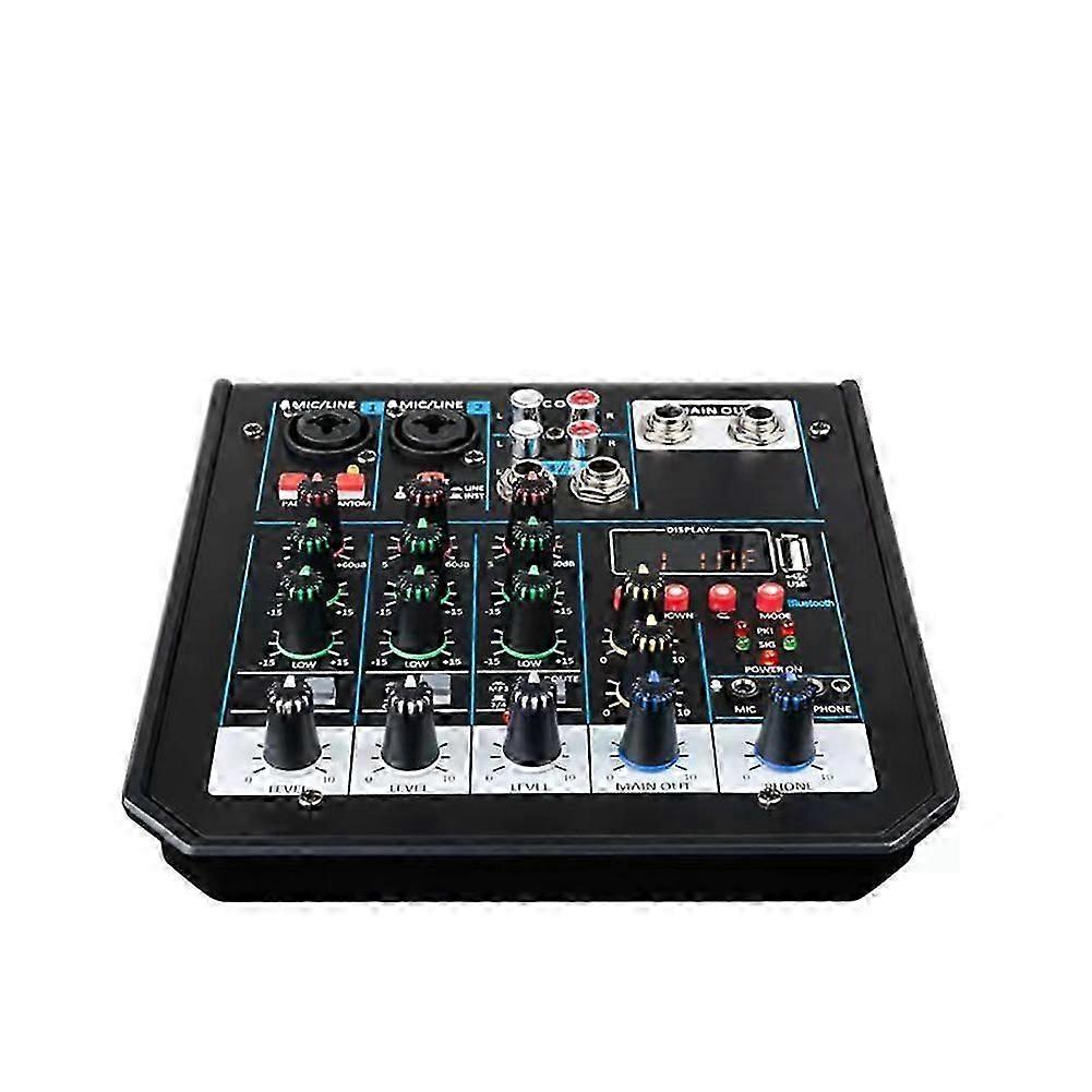 Professional Audio Mixer Bluetooth Mixer Mixing DJ Console with Reverb Effect for Home Karaoke USB L