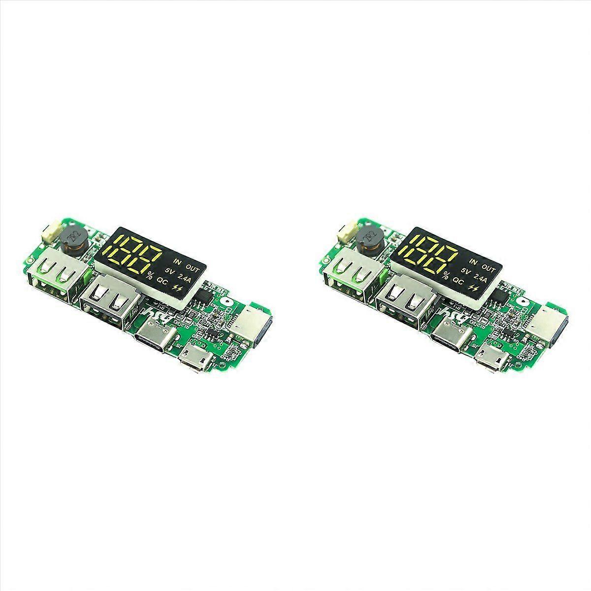 Digital Display Charging Module 5V 2.4A Three Charging Port