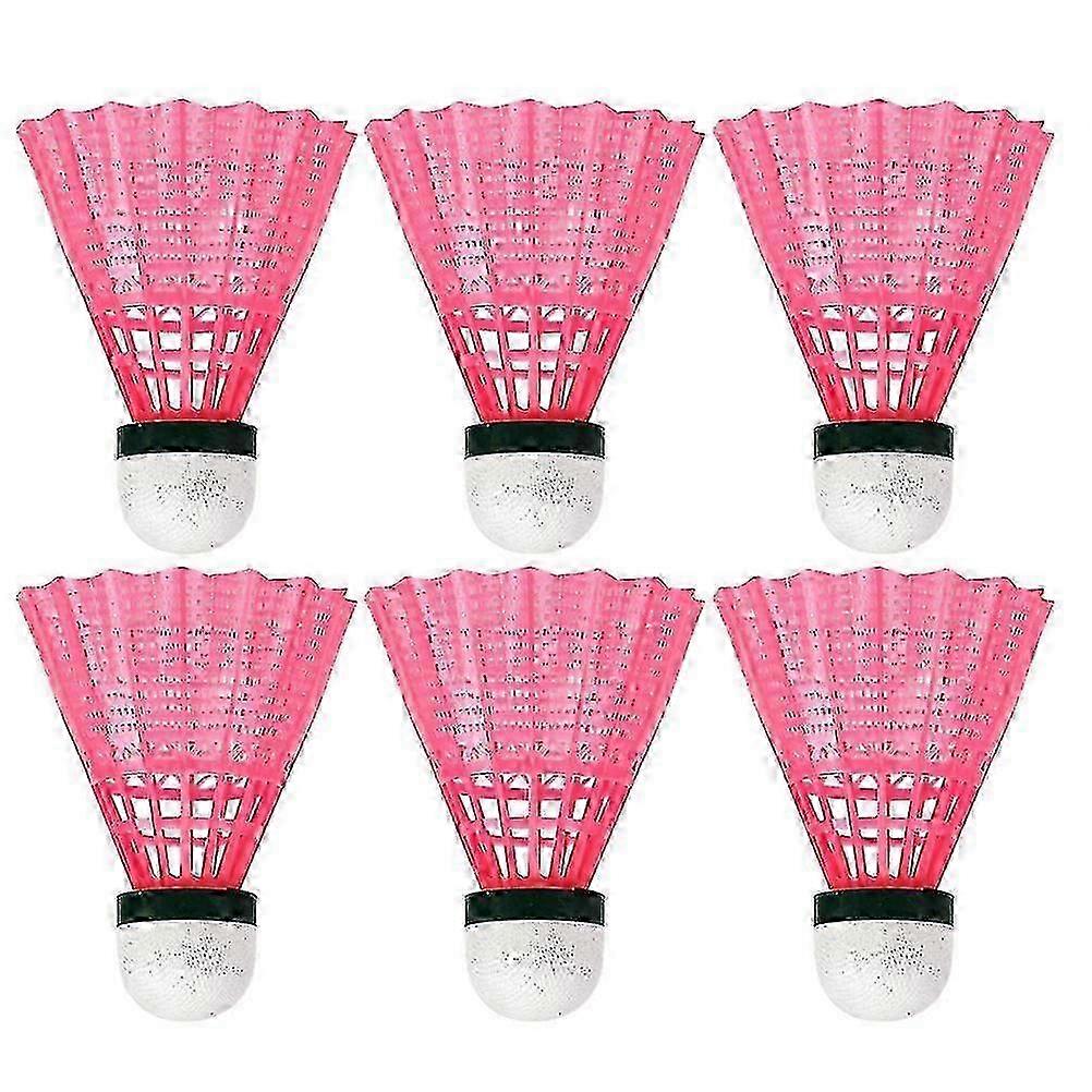 Plastic Shuttlecocks for Outdoor Badminton Training - 6 Pack Durable Birdies