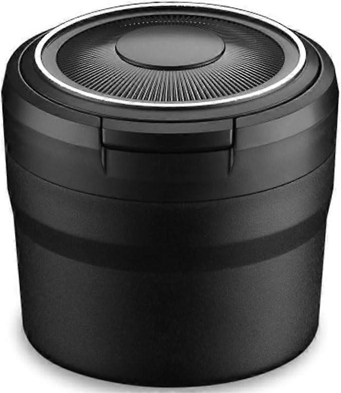 Windproof Car Ashtray with Lid Compatible with Toyota Yaris Cross Yaris 20002024 Portable LED Detachable Black Ash Tray