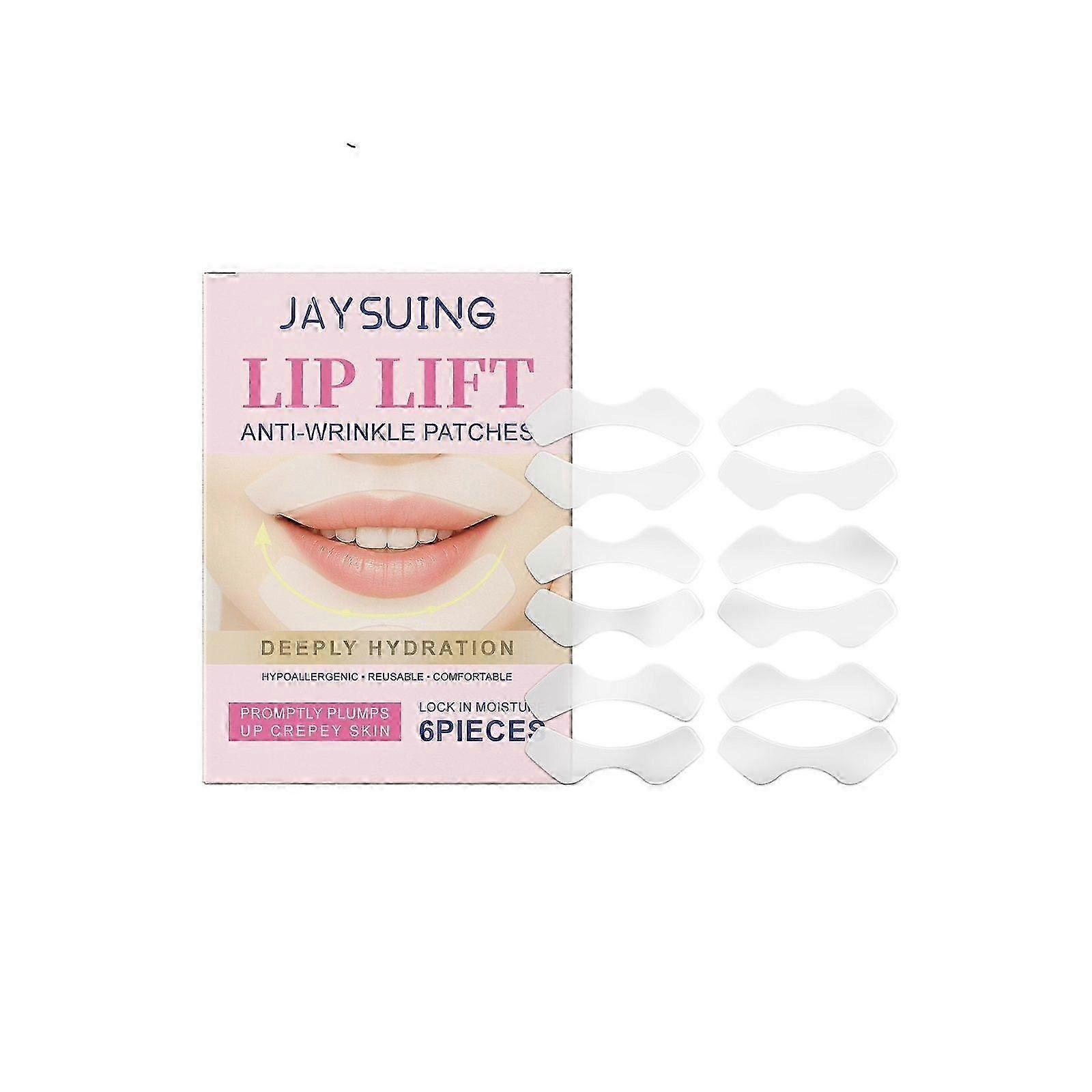 Anti Wrinkle Patches for Lip, 6Pcs Smile Line Patches, Overnight Smoothing Anti-Wrinkle Face Patches for Smile Line & Lip Area