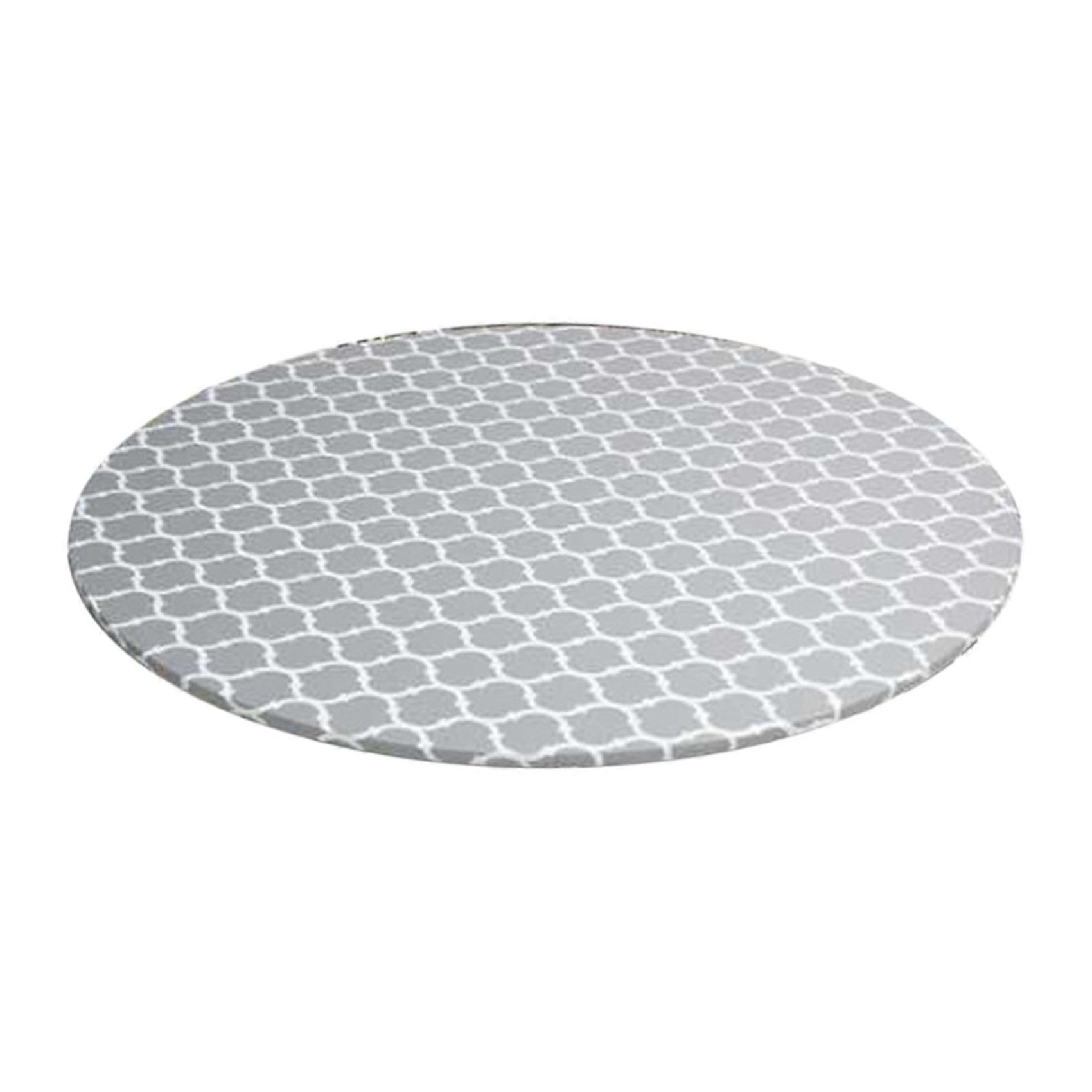 Round Tablecloth with Elastic Edge Waterproof Oil Proof Table Cloth