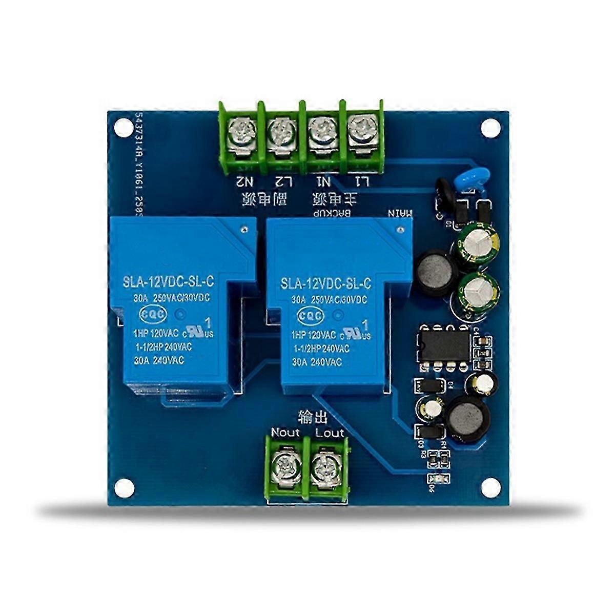220V 2-CH Automatic Power Switch Module Power Failure Standby Conversion Switch Board Emergency Conv