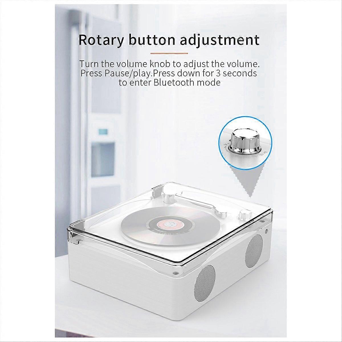 CD Player Rechargeable Built-in Speaker HIFI Music Player,A