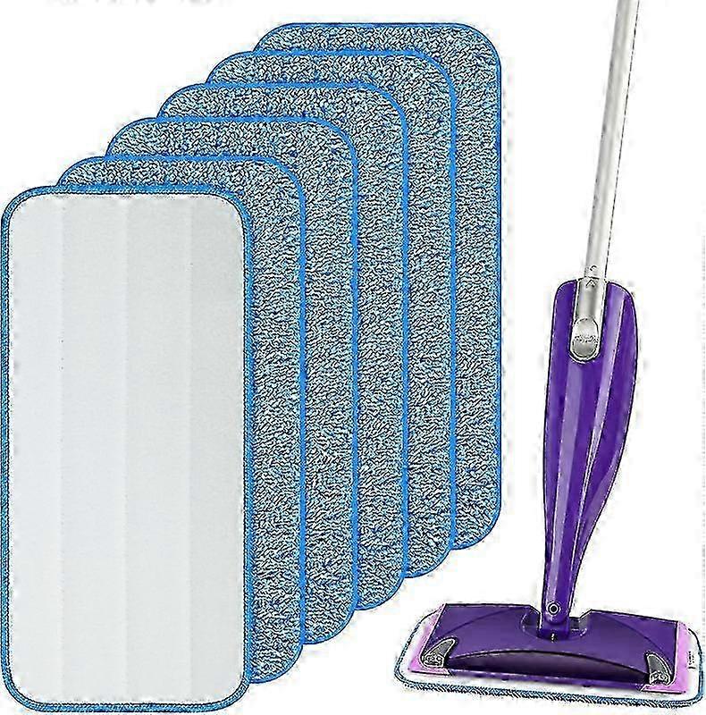 Reusable Mop Pads Compatible with Swiffer WetJet Mop, 6 Pack