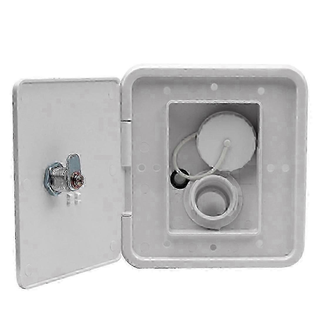 RV Gravity Water Filler for Caravan & Trailer - Square Hatch Water Box with Key Screw Accessory