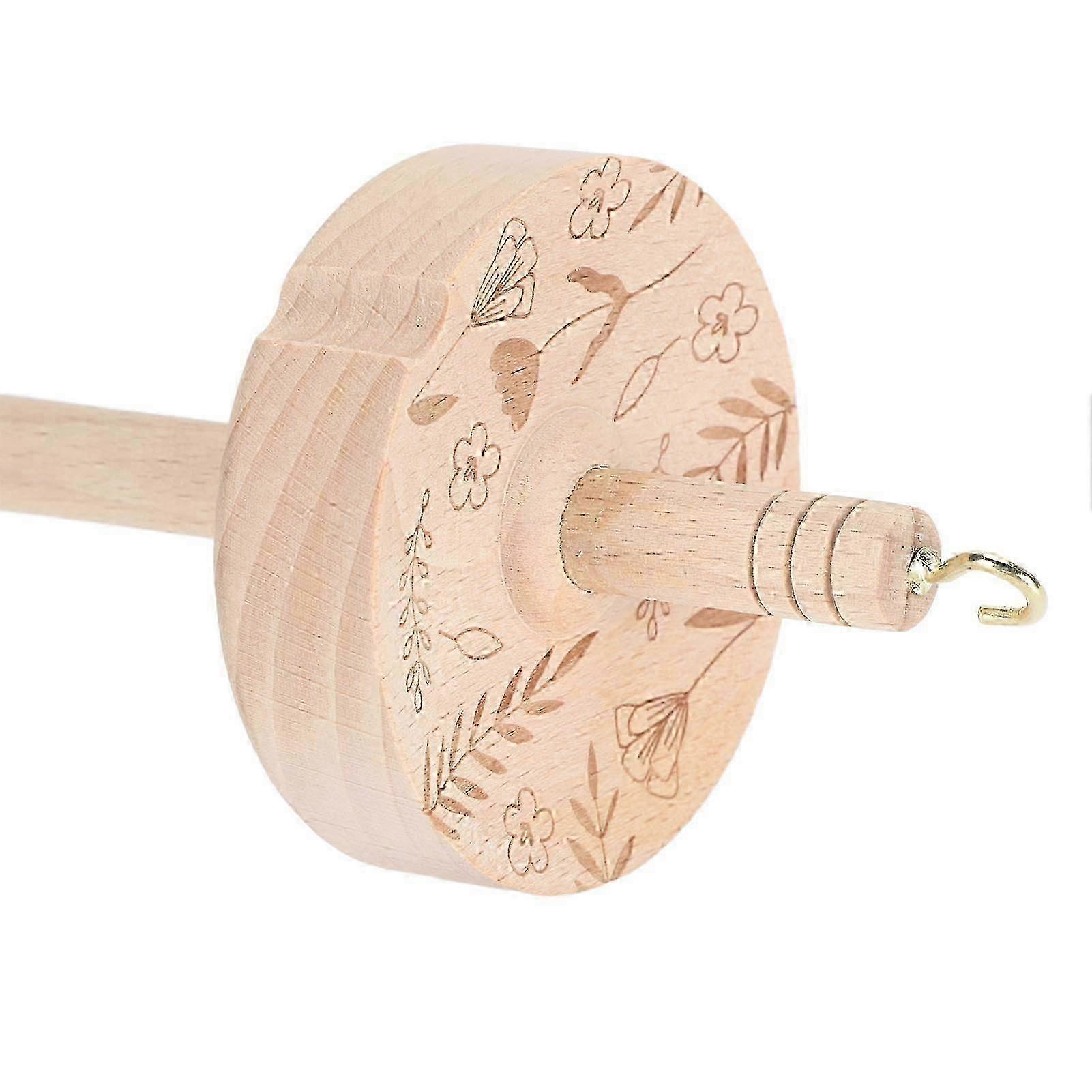 Håndskåret trespindel for garnspinning - Top Whorl Drop Spindle Tool