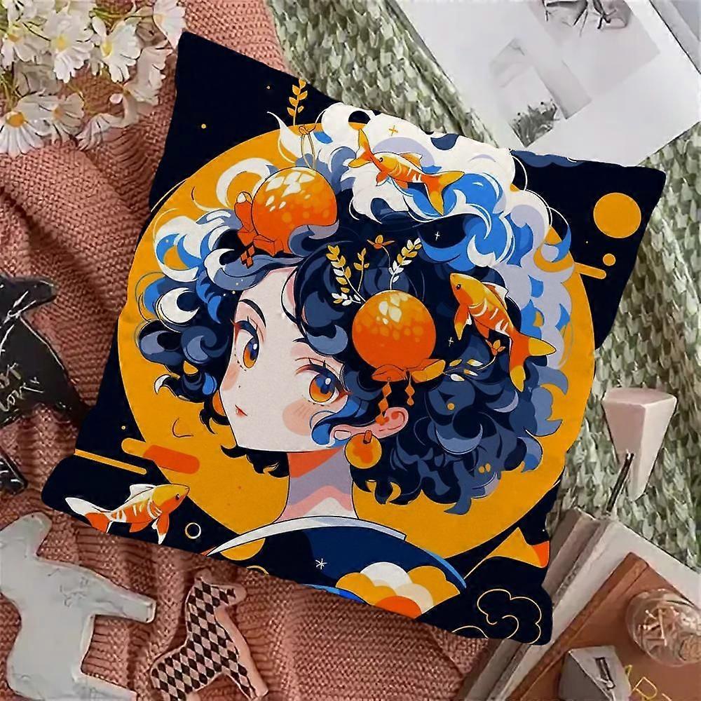 v463カラフルな女の子のクッションカバークッションカバー枕の部屋の装飾アイテムソファの家の装飾のためのカバー家の装飾gg463