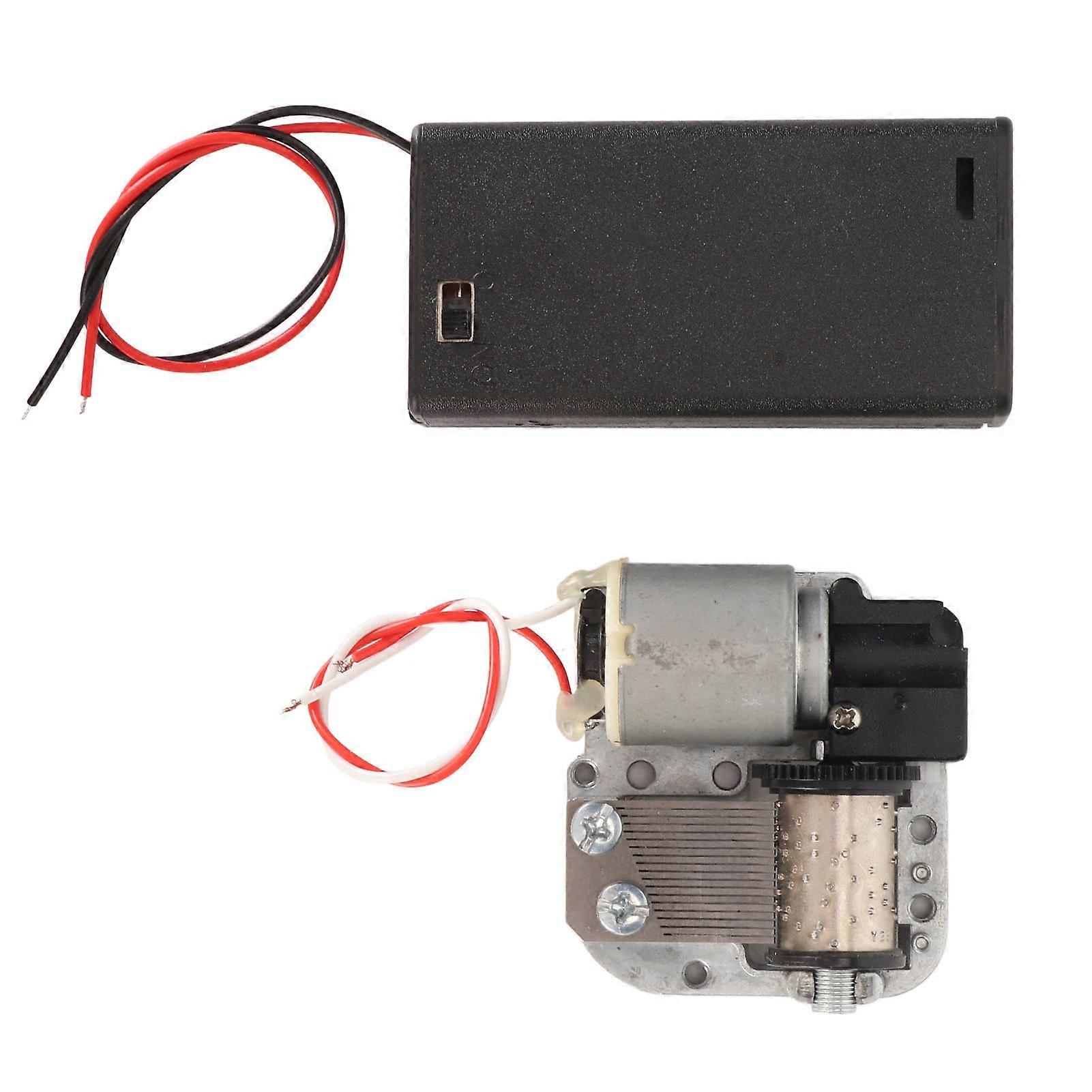 DIY Clockwork Music Box Battery Powered Soothing Music 18 Note Musical Mechanism Movement 