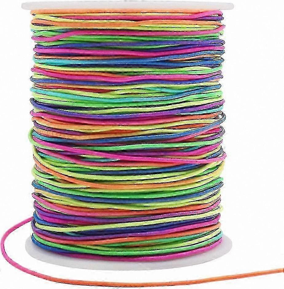 Colorful 1mm Stretch Cord, 328FT Elastic String for Beading and Bracelets Crafting Projects