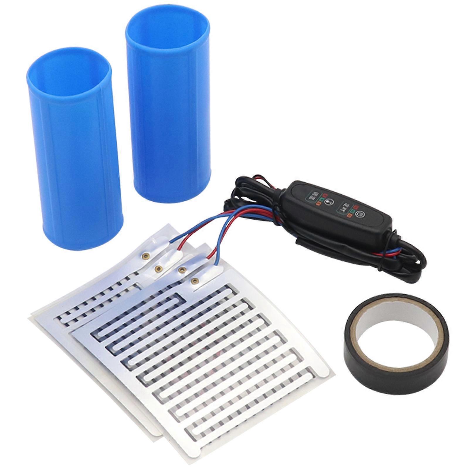 12V Electric Heated Motorcycle Handlebar Grips Fit for Winter Commuting Cold Weather Riding With Energy Efficient Design Multicolor