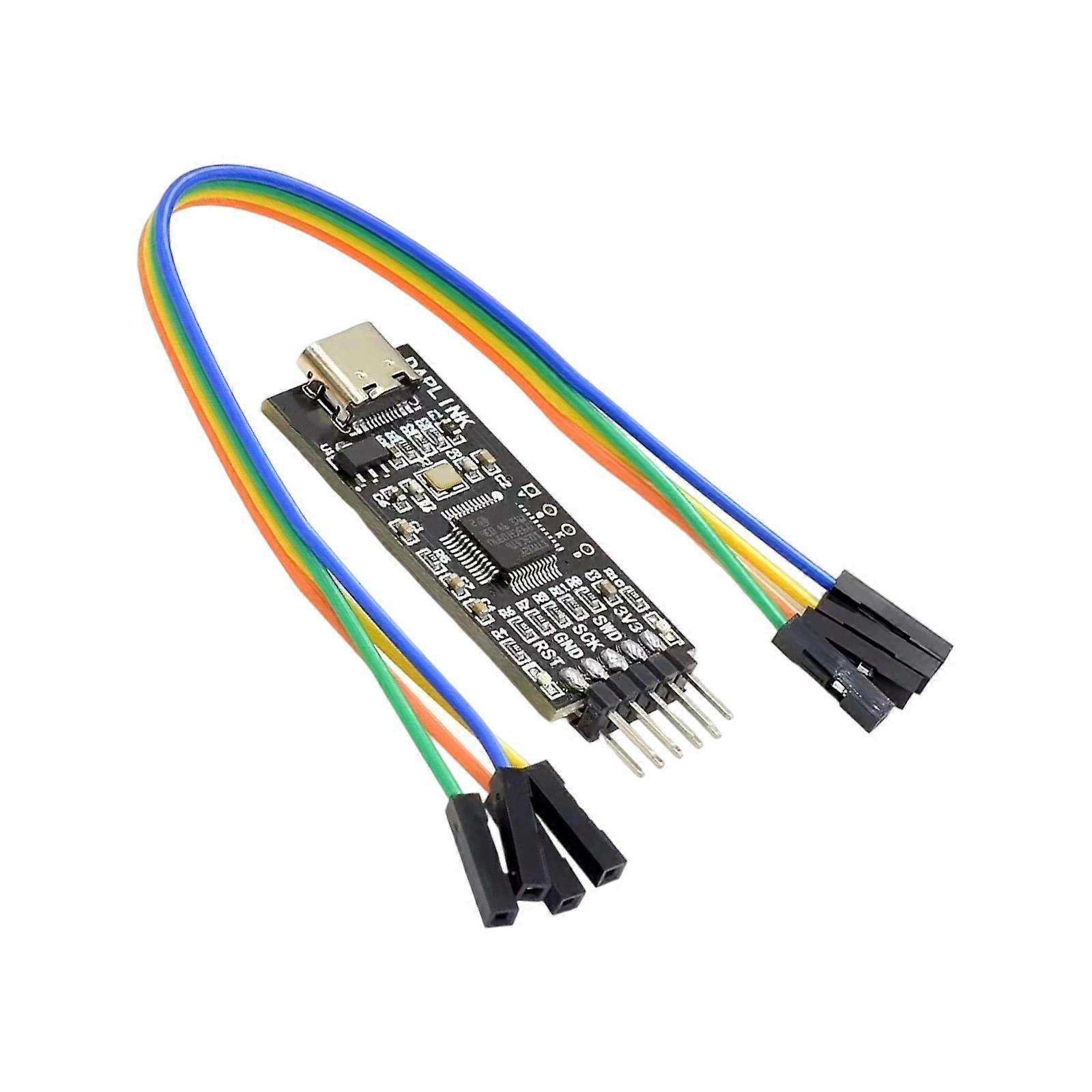 SWD Interfaces Programmer Offlines Flashing USB Type C 5V 3.3V Power Supply For Embeddeds Systems Multicolor