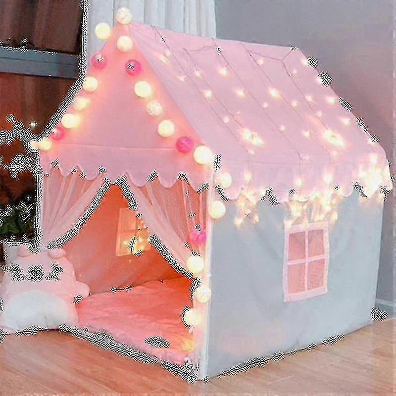 Barn Stort Lektält Med LED-Snöljus - Bomullsdesign