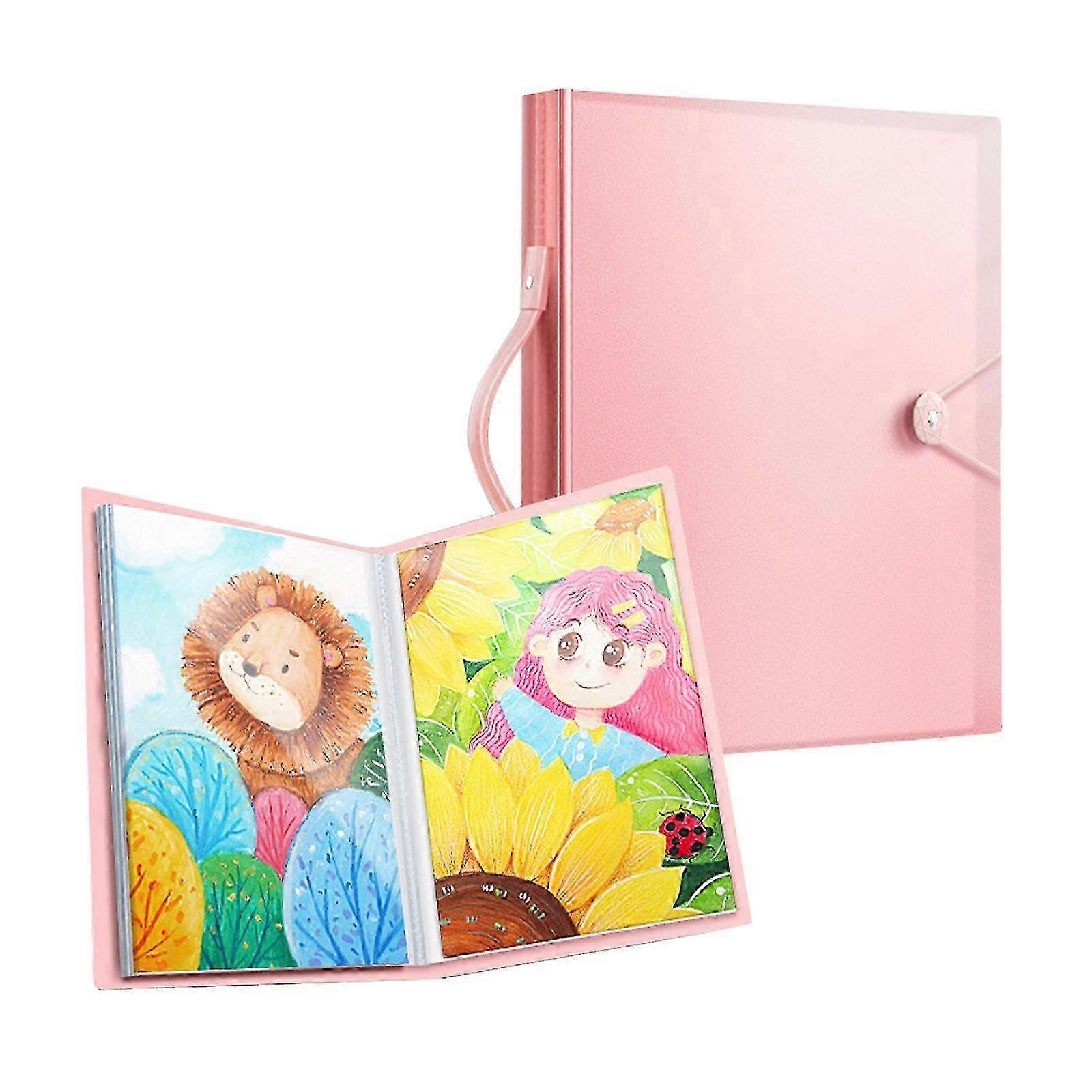 Album Storage Album Poster Storage Album Collection Folder - A2 Handle Portable - 60 Pages