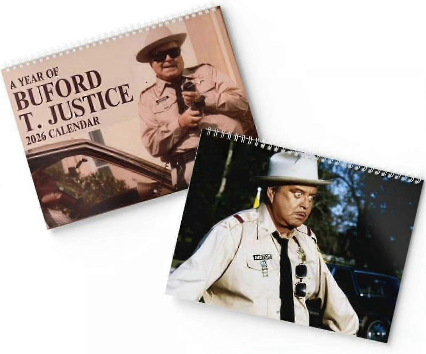 Sheriff Buford Inspired Wall Calendar 2026, Smokeyy and the Badiit Theme, Funny Nostalgic Wall & Desk Calendar, Unique Christmas & Holiday New Year Gi