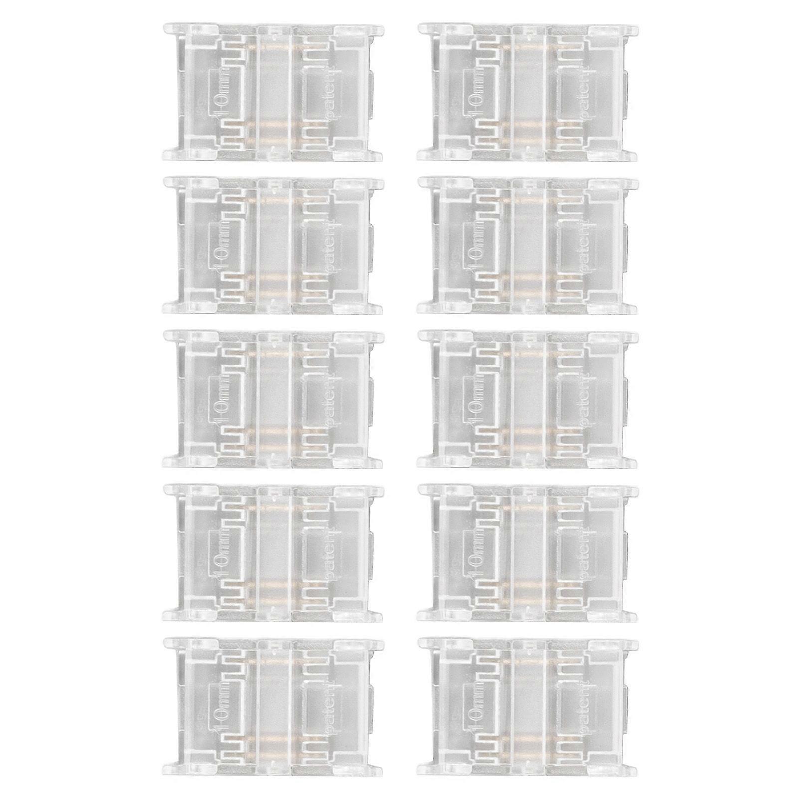 10 Pcs 3Pin 10mm COB LED Strip Connectors Strip to Strip Quick Connection Gapless Solderless LED Connectors for Strip LightsSH