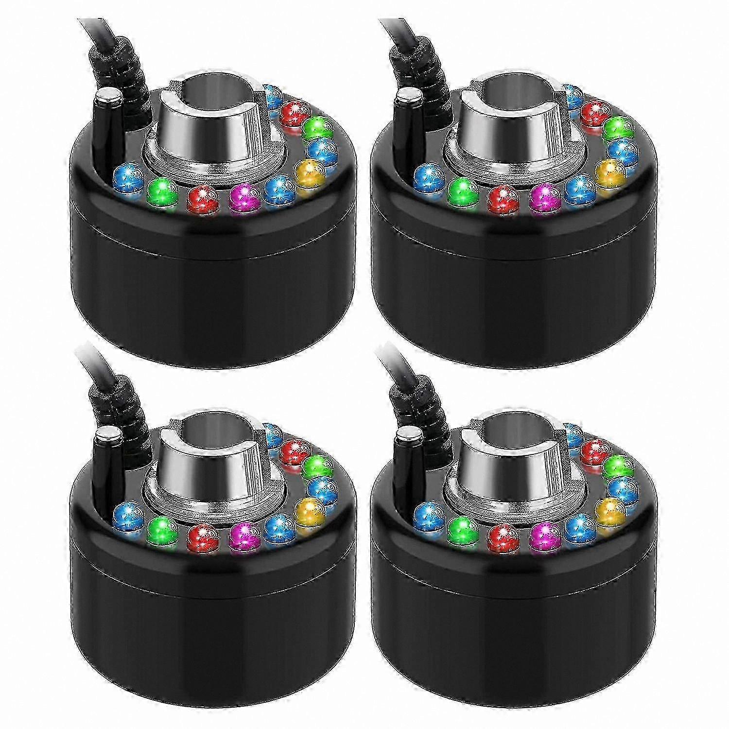Ultra Fogger Set for Halloween, 4 Pcs Color-Changing Mist Maker for Water Features, Pond, or Fountain Decor