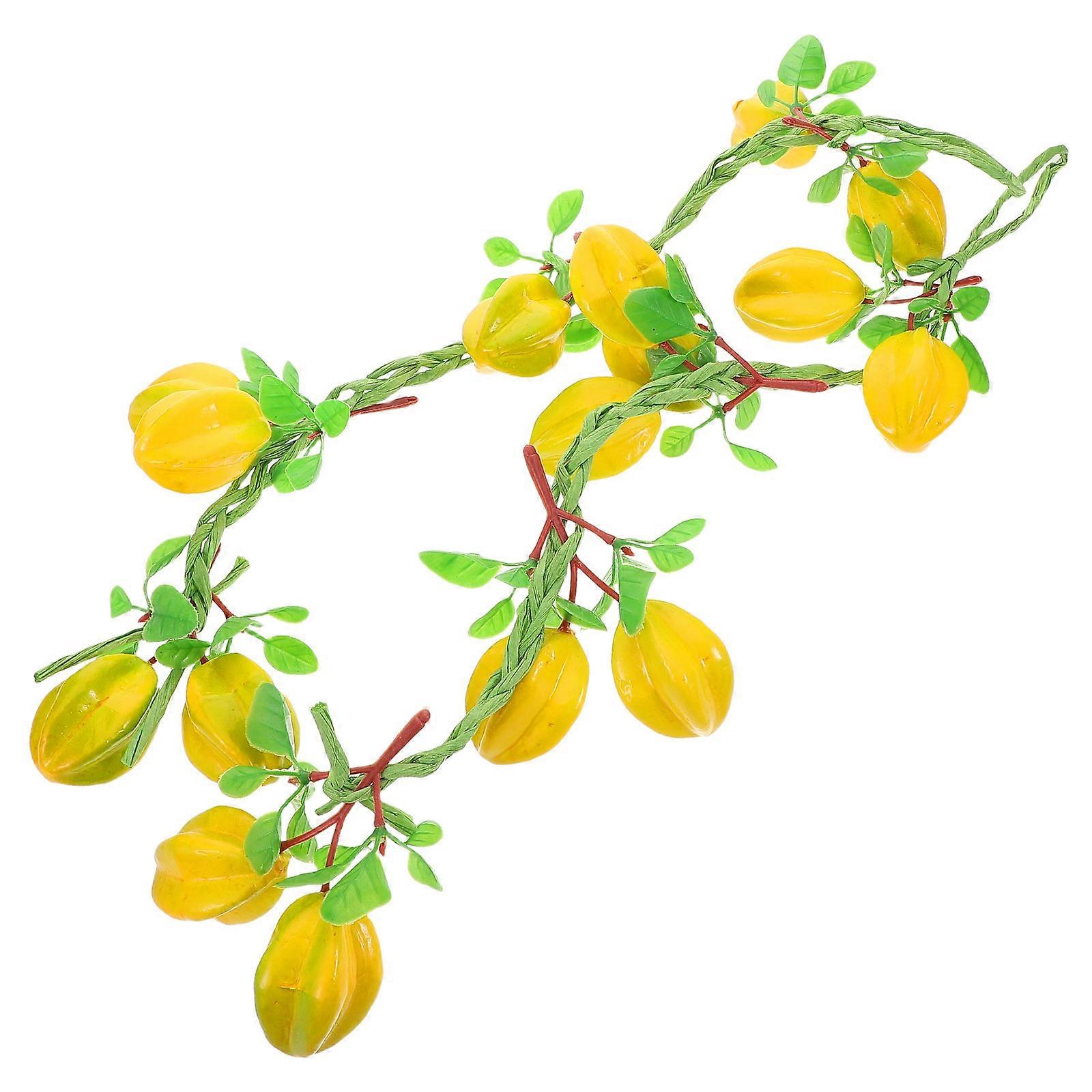 Fruit Decoration Artificial Star Fruit Garland for Home Use 2Pcs