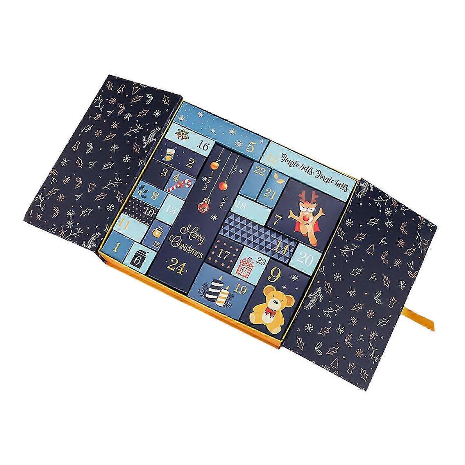 Christmas advent calendar with gift boxes for 24 days