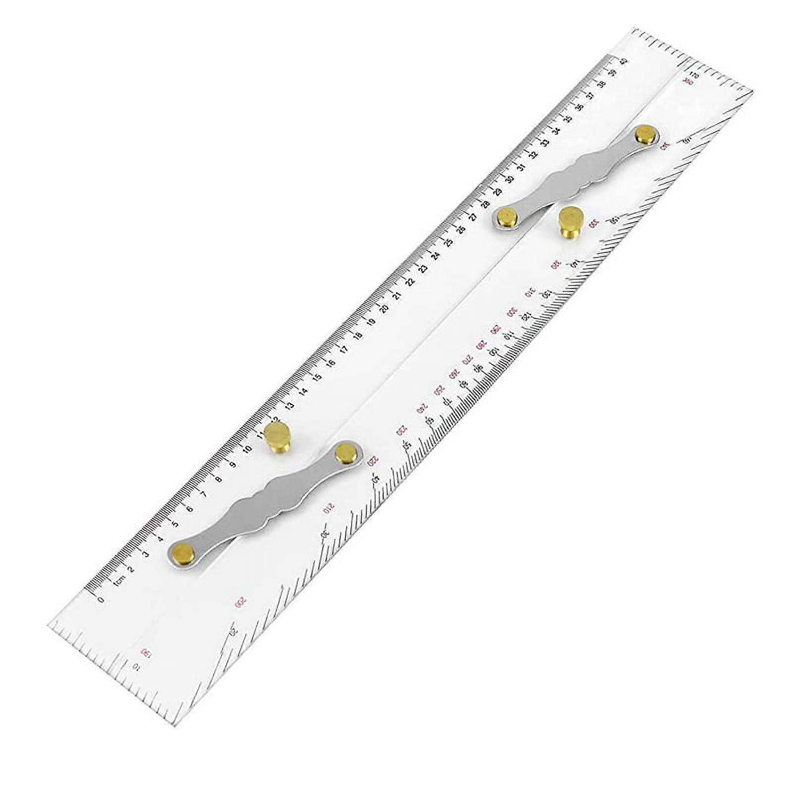 Marine Parallel Ruler Clear Scales, Mapping Points to Pull Parallel Ruler 450MM, Nautical Charts Parallel Ruler for Boat