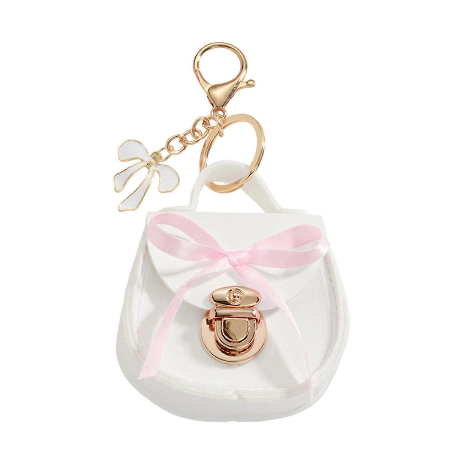 Permanent PU Substance Key Planner With Decorative Ribbon Bend And Dense Carrying Functionality  White