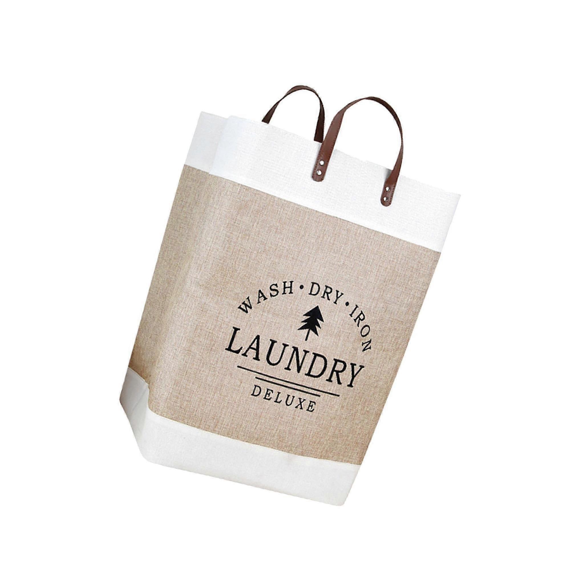 Laundry Basket with Handles Freestanding Collapsible Hamper Portable Clothes Storage Tote