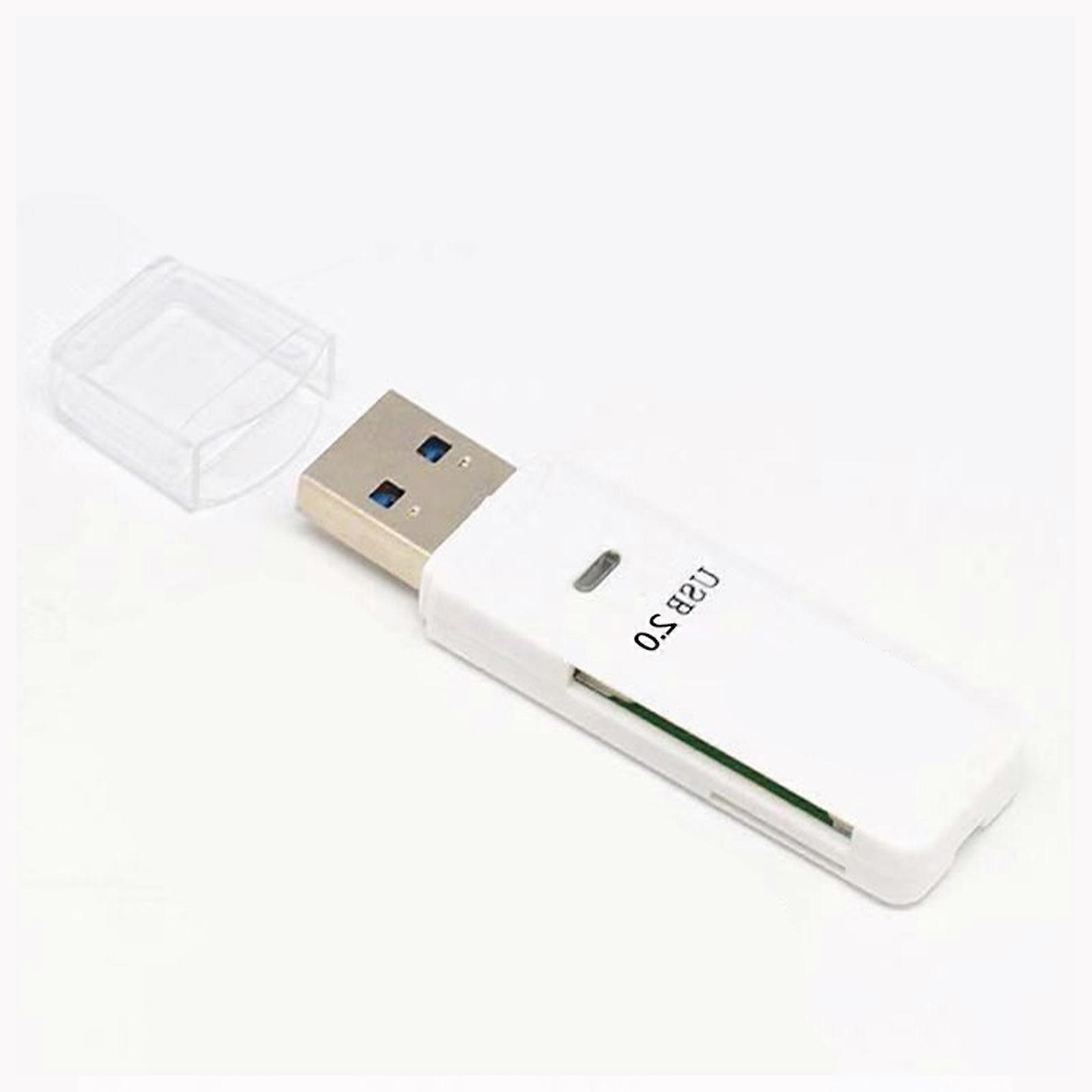 5Gbps USB3.0 Memory Card Reader Supports Memory Card Reader Adapter Compactly and Easy to Use  White
