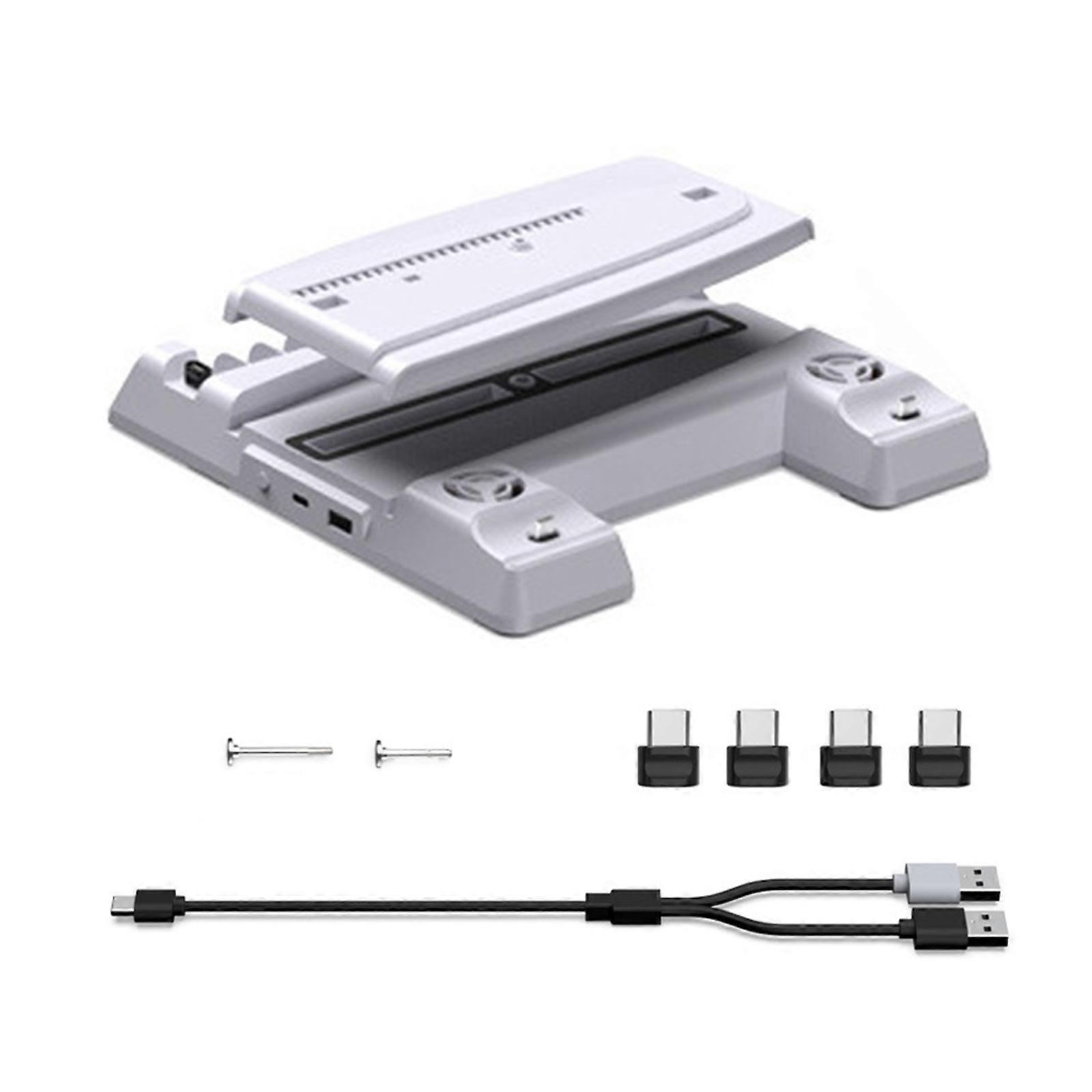 MultiFunctional Cooling Station For P5 Slim, Game Disc Storage Slot & Double Controller Charger Consoles Accessory Multicolor