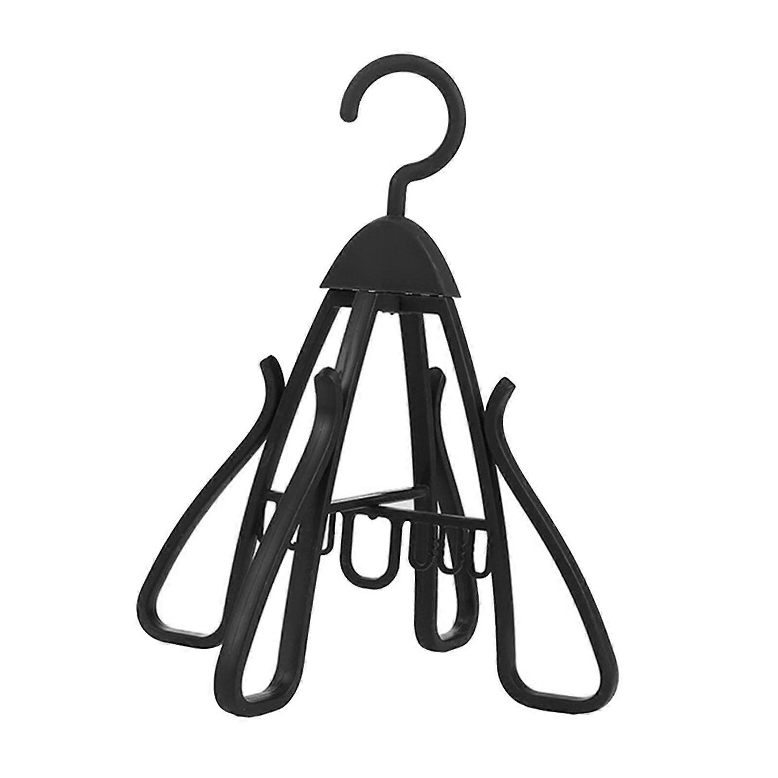 Shoe Organizer Hanging Hook 360° Rotating Space Saving Rack for Balcony Bathroom, Black