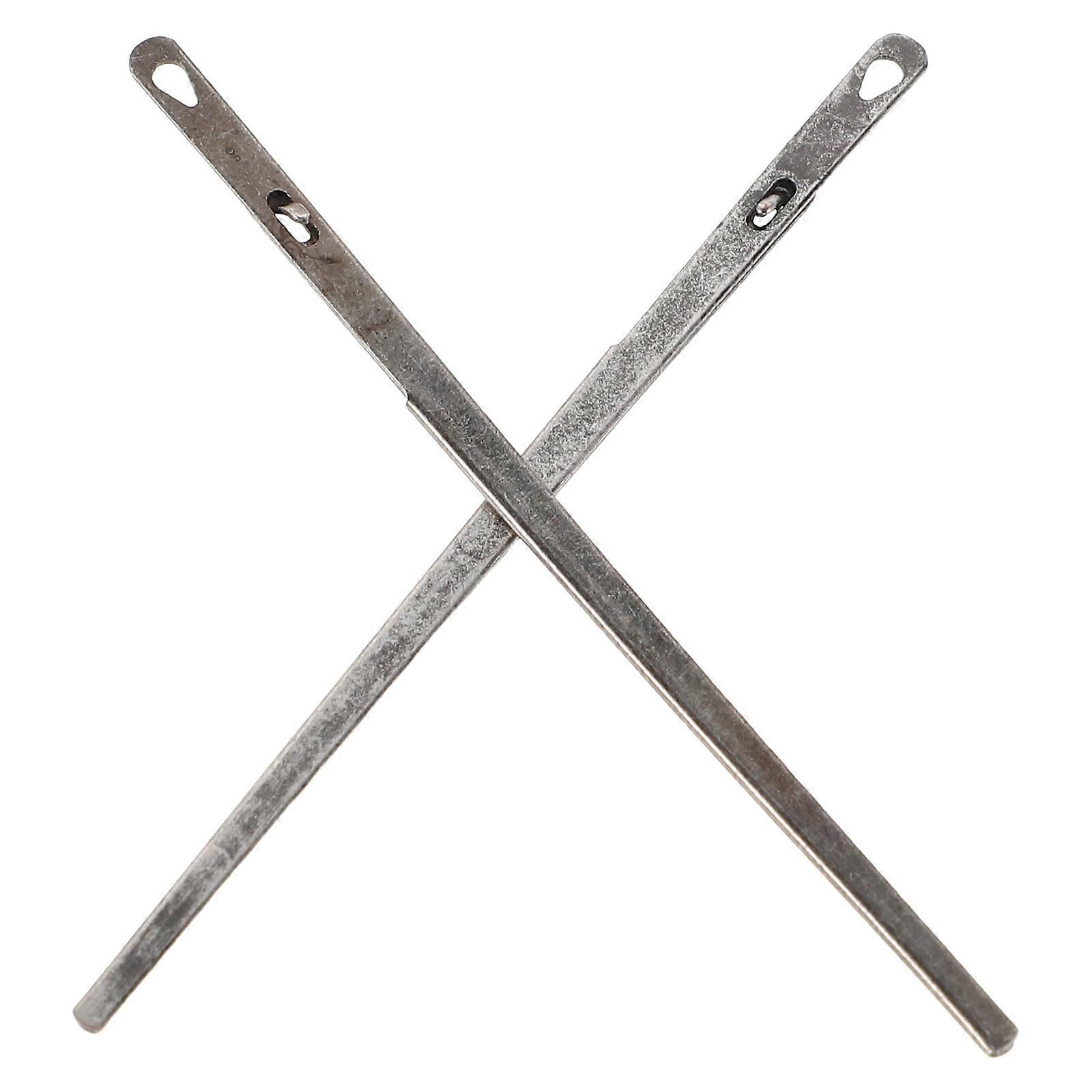 Rope Weaving Needle Double Hole Tool For Diy Crafting And Projects 5.70X0.30X0.10Cm 2Pcs